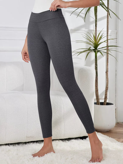 Women Winter Warm Leggings High Waist Thermal Tights Elastic Slim Thicken Casual Pants